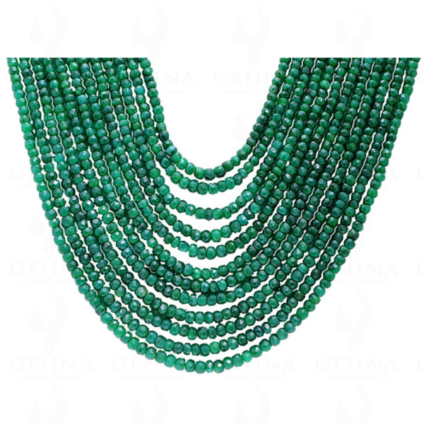 12 Rows Emerald Gemstone Faceted Bead Necklace NP-1212