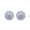 White Topaz Studded Flower Shape Earrings FE-1212