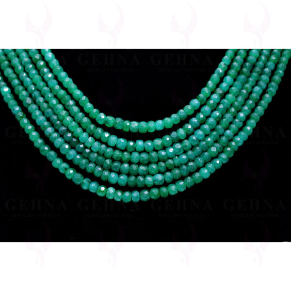 6 Rows Emerald Gemstone Faceted Bead Necklace NP-1213