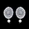 Pearl, Sapphire & Topaz Studded Festive Earrings FE-1214