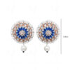 Pearl, Sapphire & Topaz Studded Festive Earrings FE-1214