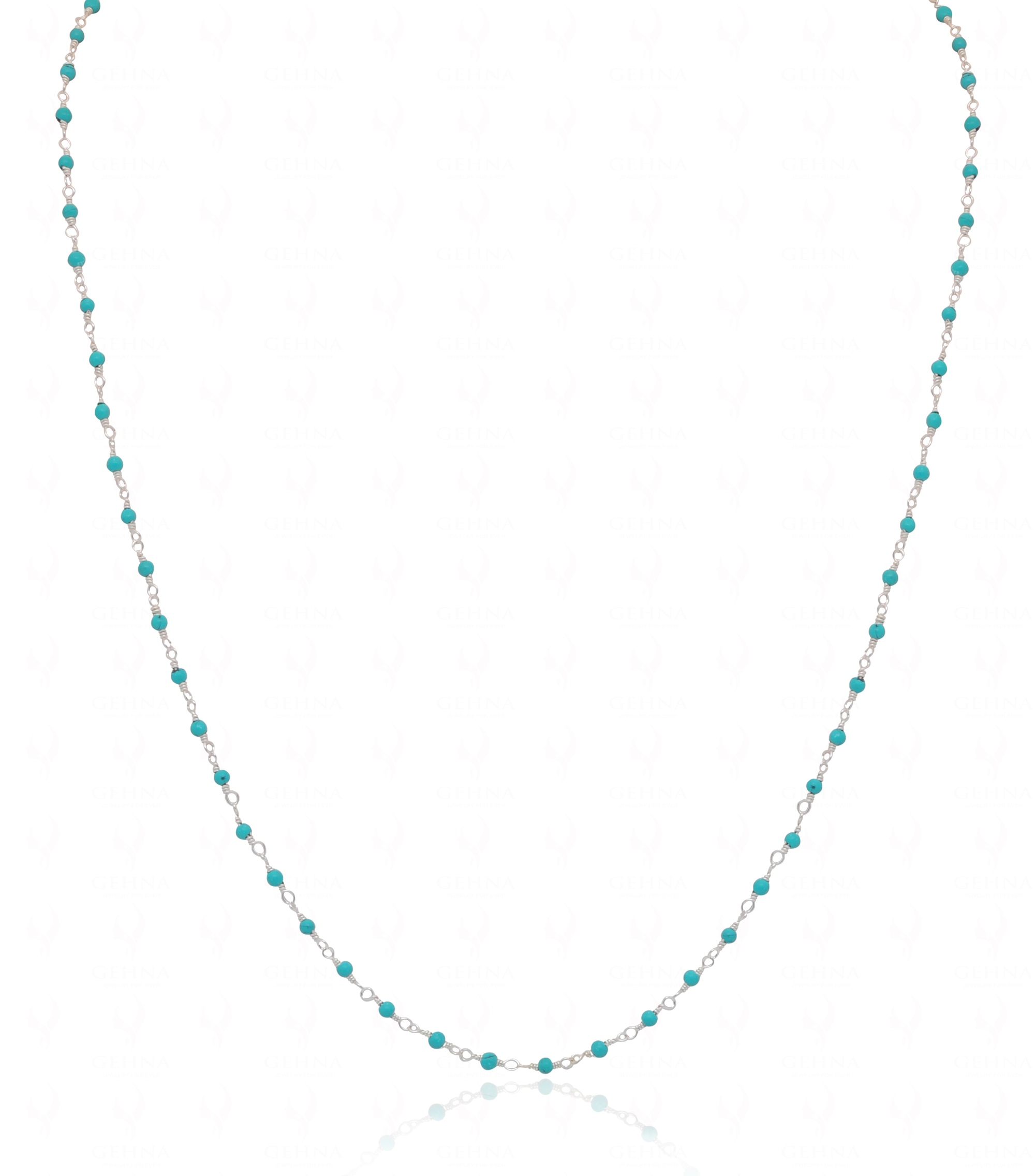 Malachite Gemstone Chain Knotted In .925 Sterling Silver CS-1217