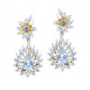 Topaz Studded Flower Shape Festive Earrings FE-1217