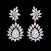 Topaz Studded Flower Shape Festive Earrings FE-1217