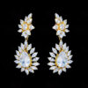 Topaz Studded Flower Shape Festive Earrings FE-1217