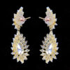 Topaz Studded Flower Shape Festive Earrings FE-1217