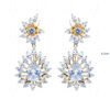 Topaz Studded Flower Shape Festive Earrings FE-1217