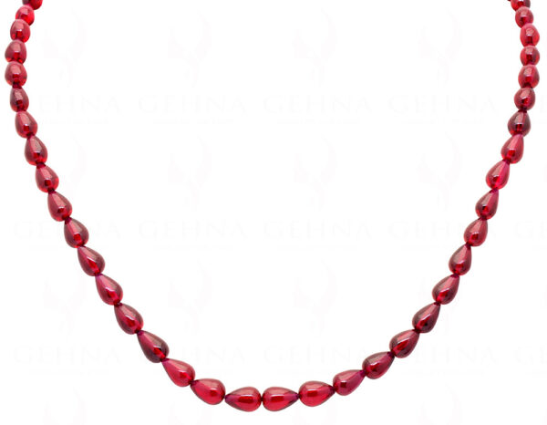 Ruby Gemstone Top Drilled Drops Necklace Clasp Attached NP-1218