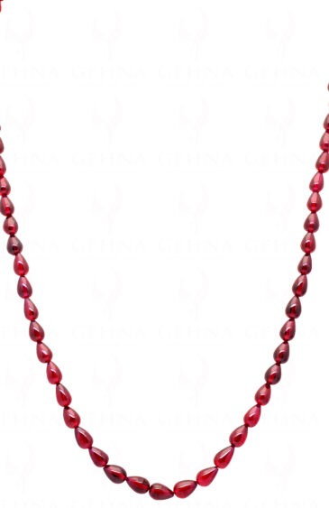 Ruby Gemstone Top Drilled Drops Necklace Clasp Attached NP-1218