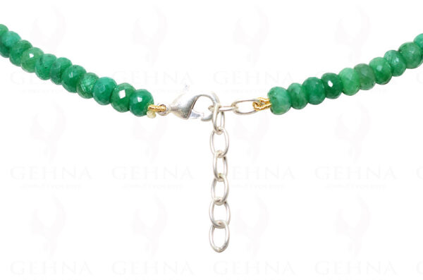 Emerald Gemstone Round Faceted Bead Necklace NP-1219