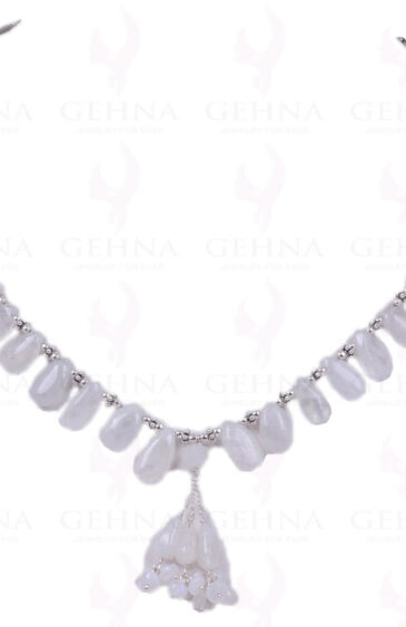 Rainbow MooNS-tone Gemstone Pear Shaped Bead Necklace NS-1220