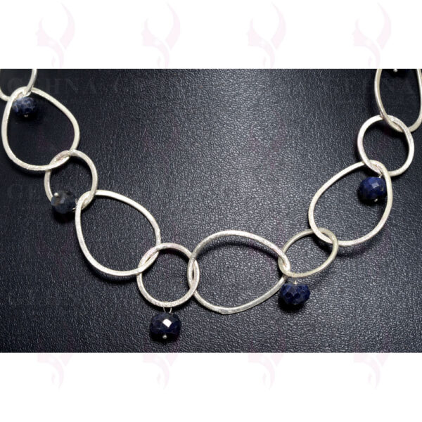 32 Inches Blue Sapphire Gemstone Faceted Bead Necklace NP-1221