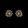 White Topaz Studded Flower Shape Earrings FE-1221
