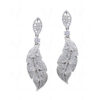 White Topaz Studded Flower Shape Earrings FE-1222