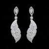 White Topaz Studded Flower Shape Earrings FE-1222