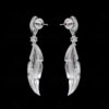 White Topaz Studded Flower Shape Earrings FE-1222
