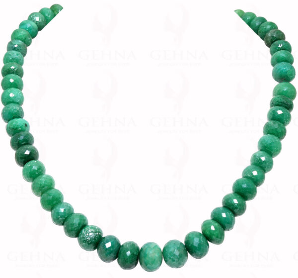 Emerald Gemstone Faceted Bead Necklace NP-1224