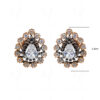 White Topaz Studded Elegant Pair Of Earrings FE-1227