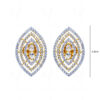 White Topaz Studded Oval Shape Elegant Pair Of Earrings FE-1229