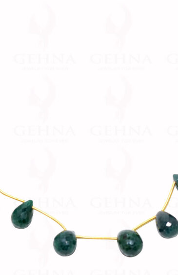 Emerald Faceted Gemstone Drops Necklace NP-1230