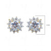 White Topaz Studded Gold Plated Earrings FE-1231
