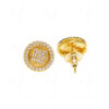 White Topaz Studded Round Shape Earrings FE-1232