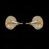 White Topaz Studded Round Shape Earrings FE-1232