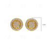 White Topaz Studded Round Shape Earrings FE-1232