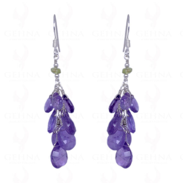 Amethyst & Peridot Gemstone Earrings Made In .925 Solid Silver ES-1233