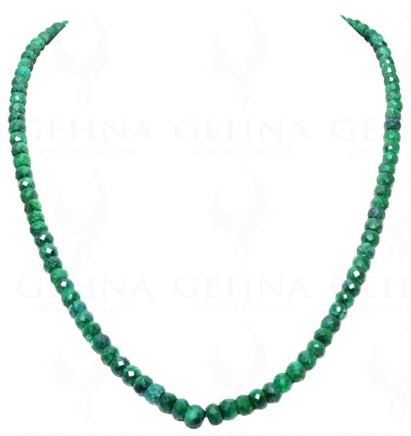 Emerald Gemstone Faceted Bead Necklace NP-1234