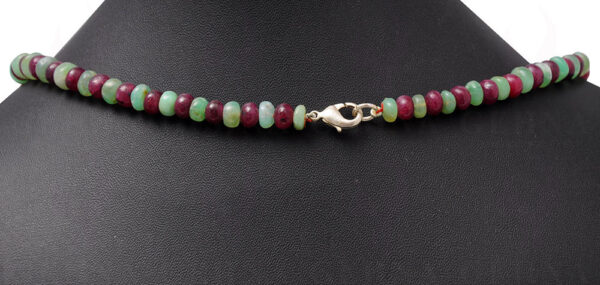 Ruby & Chrysoprase Gemstone Round Bead Strand NS-1234