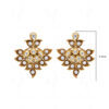 White Pearl & Topaz Studded Gold Plated Earrings FE-1236