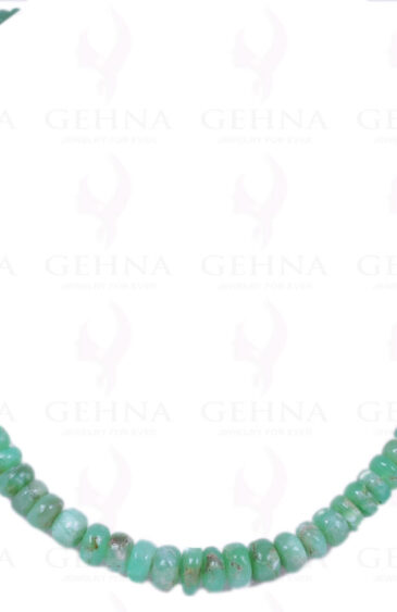 Chrysoprase Gemstone Round Cabochon Bead Necklace NS-1237