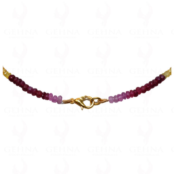 Emerald Ruby Sapphire Precious Gemstone Faceted Bead Necklace NP-1238