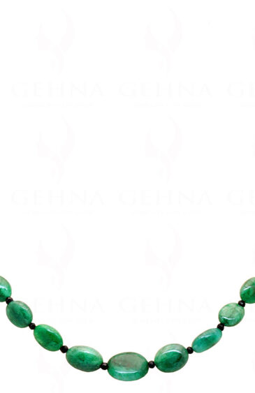 Emerald & Black Spinel Gemstone Bead Strand NS-1239