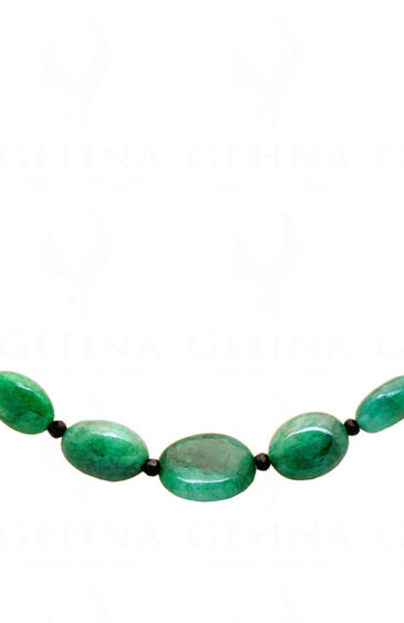 Emerald & Black Spinel Gemstone Bead Strand NS-1239