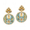 Pearl & Sapphire Beaded Gold Plated Chandbali Dangle Earring FE-1240