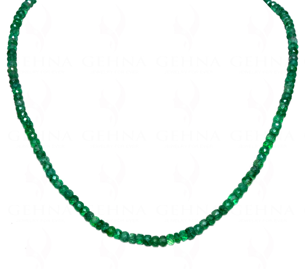 Emerald Gemstone Faceted Bead Necklace NP-1241