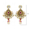 Ruby & Topaz Studded South India Tradition Earrings FE-1241