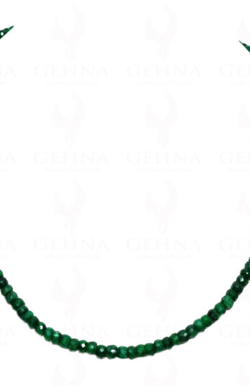 Emerald Gemstone Faceted Bead Necklace NP-1242