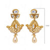White Topaz & Pearl Studded South Indian Earrings FE-1243