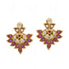 Topaz & Ruby Studded Gold Plated Earrings FE-1244