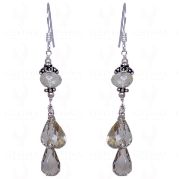 Lemon Topaz & Citrine Gemstone Earrings Made In .925 Solid Silver ES-1245