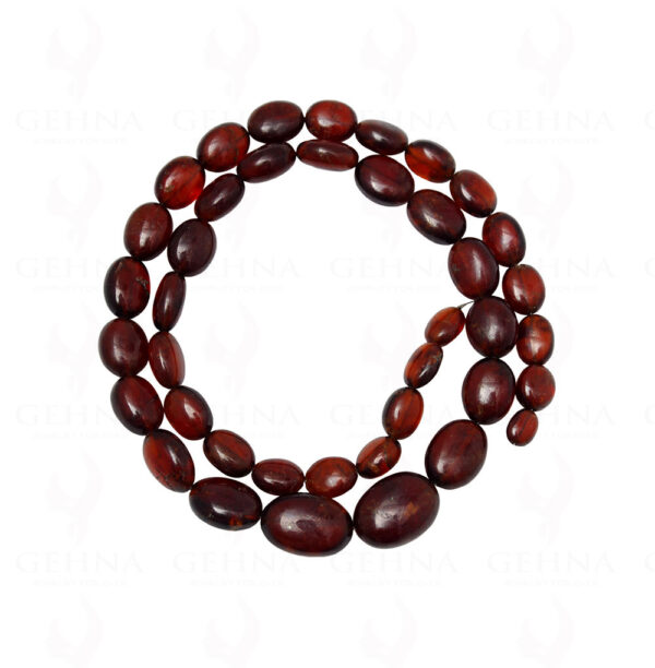 Hessonite Gemstone Oval Shaped Bead Strand NS-1246