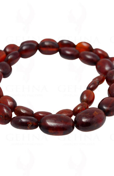 Hessonite Gemstone Oval Shaped Bead Strand NS-1246