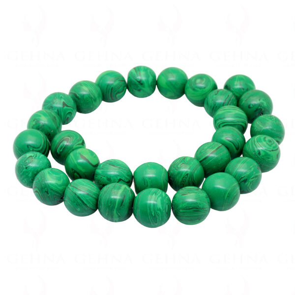 Malachite Gemstone Round Cabochon Bead Strand NS-1248