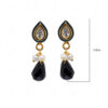 Topaz, Pearl & Spinel Studded Gold Plated Earrings FE-1248