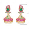 Pearl, Emerald & Ruby Gold Plated Jhumki Dangle Earrings FE-1251