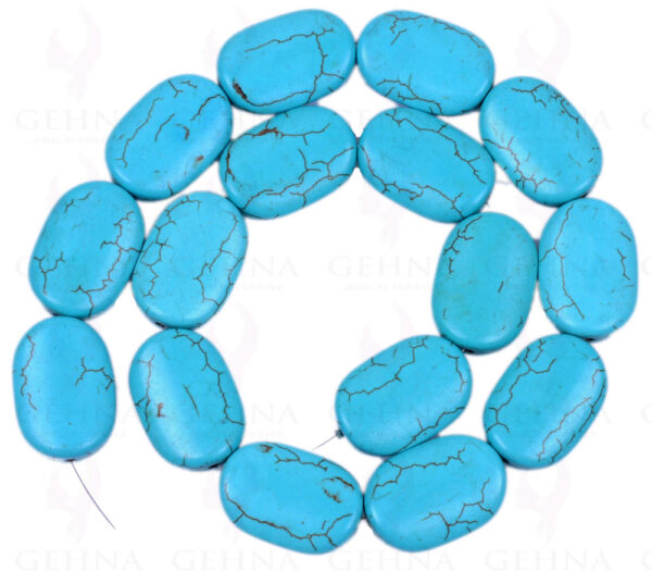 Turquoise Gemstone Oval Shaped Bead Strand NS-1253