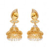 Pearl & Topaz Studded Gold Plated Earrings FE-1253